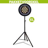 Mobiele Dartbaan VoordeelPakket + Winmau Blade 6 Triple Core + Dartbordverlichting Basic XL (Zwart)
