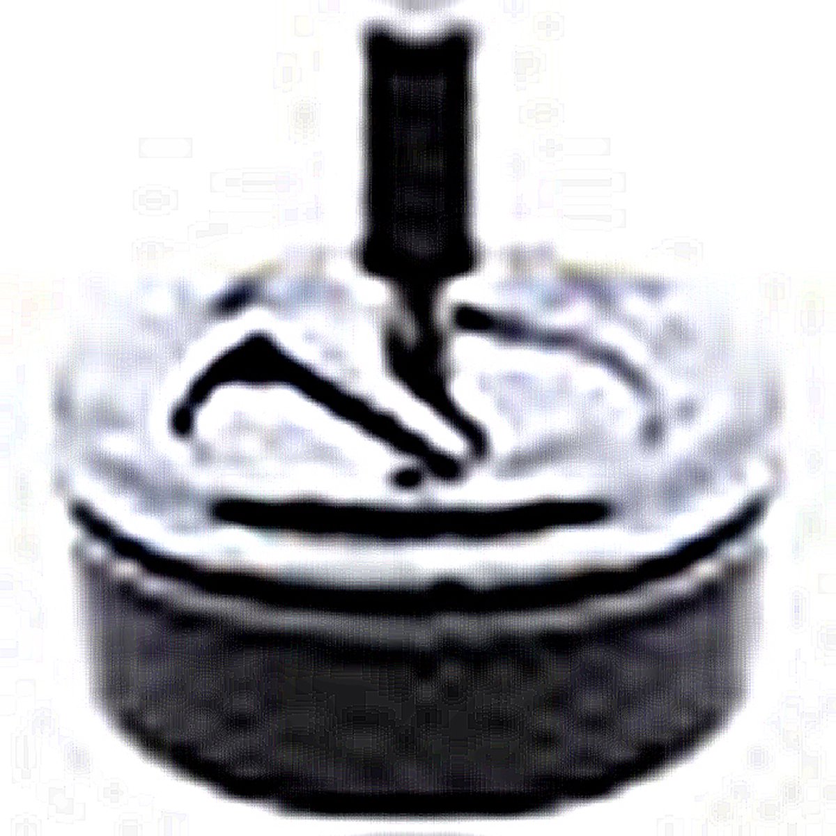 Goedkoopste Asbak - Zwart / Zilver - Metaal/ Kunststof - 10,5 Ø x 5 cm