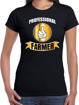 Professional farmer / professionele boerin - t-shirt zwart dames - Cadeau verjaardag shirt - kado voor boerinnen 2XL