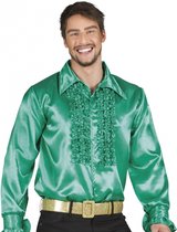 Voordelige groene rouche blouse XL