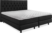 Capiton Boxspring compleet 140x200 Zwart