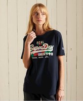 Superdry Dames tshirt Vintage Logo T-shirt met regenboogkleuren