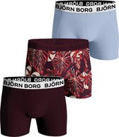 Björn Borg Boxershorts Onderbroek - Jongens - bordeaux rood - blauw