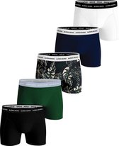 Björn Borg - Heren Onderbroeken 5-Pack Boxers Green Leaf/Navy Mix - Multi - Maat S