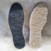 Blom inlegzooltjes van schapenwol en vilt maat 36 - 100% wollen inlegzolen - warm in de winter en koel in de zomer - voor extra comfort aan je voeten
