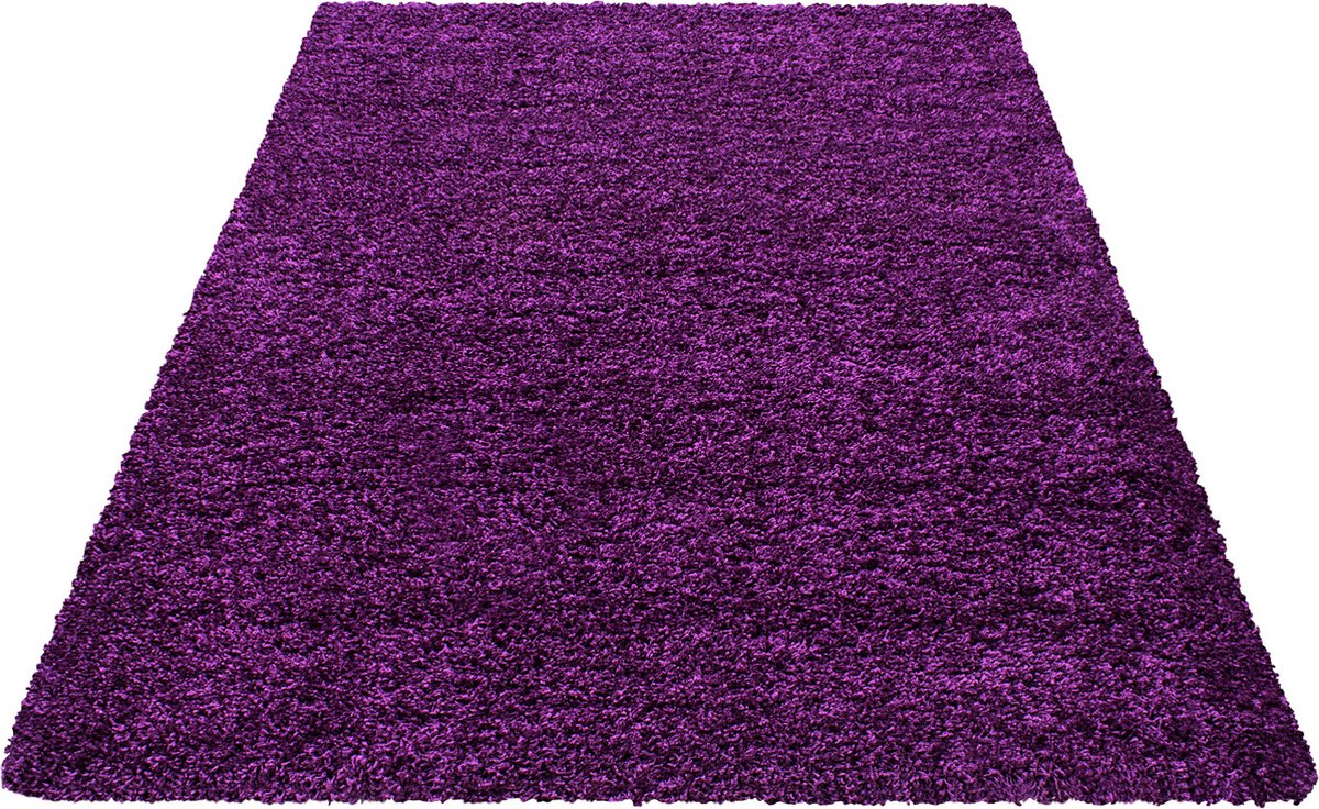 Muratap Basic Shaggy vloerkleed Paars Hoogpolig- 160x230 CM