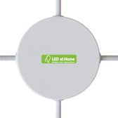 LEDatHOME - Cilindrische metalen 4-zijdige gat plafondkap – aansluitdoos - Glanzend wit