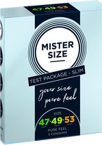 Mister Size - Pure Feel - 47, 49, 53 mm 3 pack - tester - Condoms