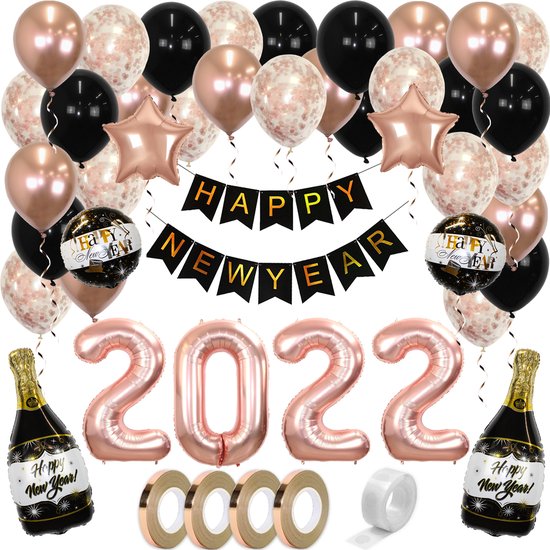 Nieuwjaar Feest Artikelen Happy New Year Versiering Oud en Nieuw Decoratie  NYE 2022... | bol.com