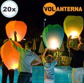 20 x Gekleurde Wensballonnen vliegende papieren lantaarns ufo ballon zweeflantaarn wens ballon wensballon: VOLANTERNA®