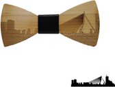 DWIH - houten Vlinderdas - Vlinderstrik van hout - Skyline - Rotterdam
