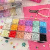 Kralenbox met 2mm rocailles color smash - Sieraden maken - kralen
