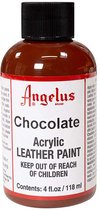 Angelus Leather Acrylic Paint - textielverf voor leren stoffen - acrylbasis - Chocolate - 118ml