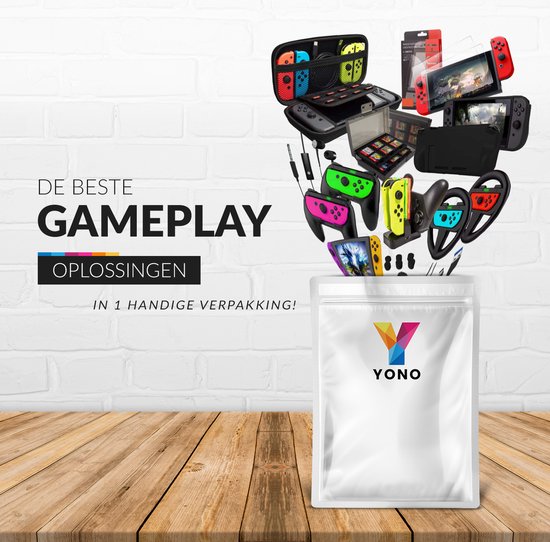 YONO Accessoires Set geschikt voor Nintendo Switch – Beschermhoes – Oplader – Standaard – Grip geschikt voor Joy-Con – Game Card Case – 20in1 - YONO