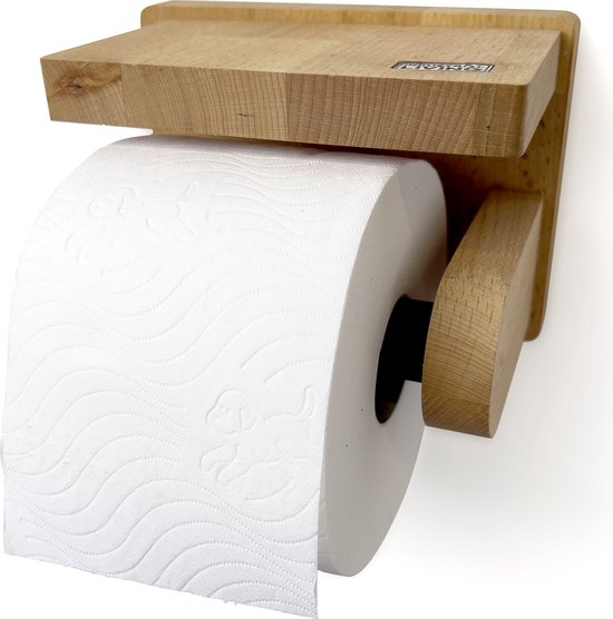 Porte Rouleau Papier Toilette en Bois