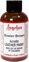 Angelus Leather Acrylic Paint - textielverf voor leren stoffen - acrylbasis - Bowler Brown - 118ml