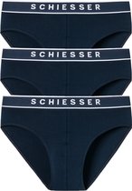 SCHIESSER 95/5 rio slips (3-pack) - donkerblauw -  Maat: S