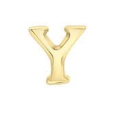 Gerecycled stalen goldplated charm letter - y