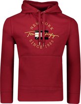 Tommy Hilfiger Sweater Rood Rood Aansluitend - Maat XXL - Heren - Herfst/Winter Collectie - Katoen;Polyester