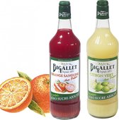 Bigallet Suikervrij siroop voordeelpakket Bloedsinaasappel & Limoen - 2 x 100 cl