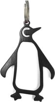 sleutelhanger Pinguin Zwart flesopener metaal - LeuksteWinkeltje