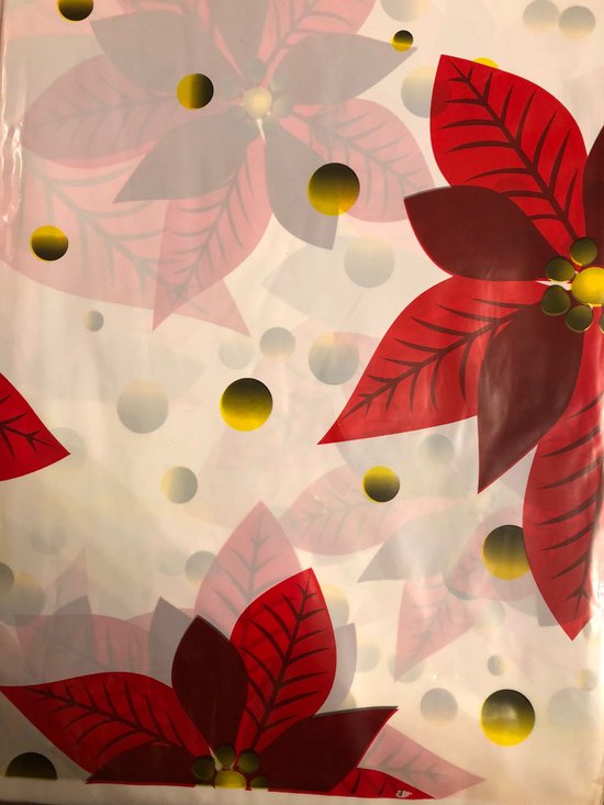 Belang Circus Misverstand Tafelkleed kerst plastic met opdruk kerststerren 175 lang 105 breed |  bol.com