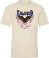 T-shirt American Soldier purple - Off white (XS)