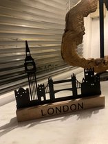 Decoratief Beeldje Londen - Big Ben en Tower Bridge - 20 x 16 cm - London Ornament
