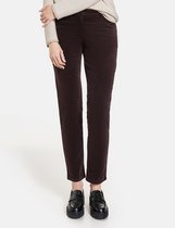 GERRY WEBER Dames Slim fit 5-pocket-model van fluweel Braun-46