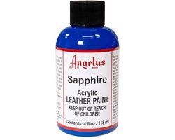 Angelus Leather Acrylic Paint - textielverf voor leren stoffen - acrylbasis - Sapphire - 118ml