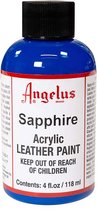 Angelus Leather Acrylic Paint - textielverf voor leren stoffen - acrylbasis - Sapphire - 118ml