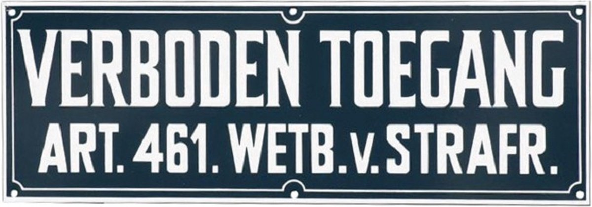 Koltec Bordje verboden toegang