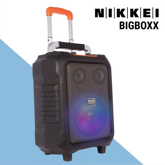 Nikkei BIGBOXX – Bluetooth Party Speaker met Discoverlichting – 500 Watt -  Karaoke set... | bol.com