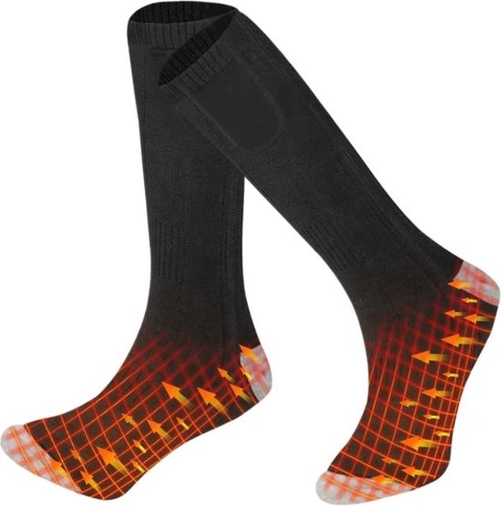 Qrola verwarmde sokken oplaadbaar / 65ºC / Zwart / 4000mAh / Maat 37 – 44  /... | bol.com