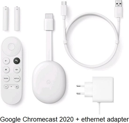 Google TV Chromecast 2020 met Google ethernet adapter | bol.com
