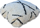 Poufs&Pillows - Vloerkussen Beni Ouarain - Handgeweven en heerlijk fluffy - Gevuld geleverd - 60x60x25 cm