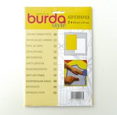 Papier motif carbone Burda jaune / blanc
