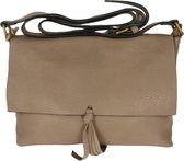 Crossbodytas met flap Flora & Co taupe fonce