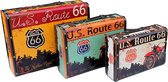 3 Delig Kofferset - US Route 66 design