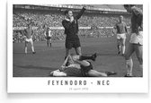 Walljar - Feyenoord - NEC '70 - Zwart wit poster