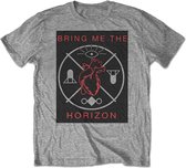 Bring Me The Horizon Heren Tshirt -M- Heart & Symbols Grijs
