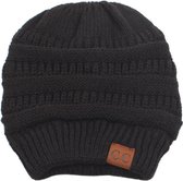 Gebreide Muts Zwart | Wintermuts | Beanie | Damesmutsen en Herenmutsen | Katoen en Wol