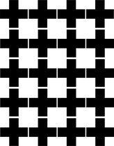 Muursticker kruisjes | 5cm | 20 stuks | zwart