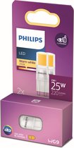 Philips energiezuinige LED Capsule Transparant - 25 W - G9 - warmwit licht - 2 stuks - Bespaar op energiekosten