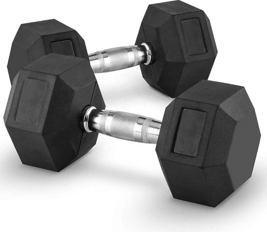 MD Sport - Hexagon - Dumbbell set 15KG - Set van 2 stuks