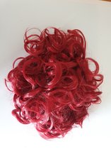 Curly Haar Messy Bun Knot Rood in met Schuifjes diverse kleuren