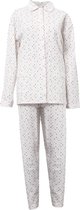 Cocodream Dames Flanel Pyjama Hartjes Wit - maat XL