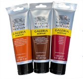 Winsor & Newton Galeria Acryl 120ml - Set a 3 tubes - Crimson-Burnt Umber-Burnt sienna