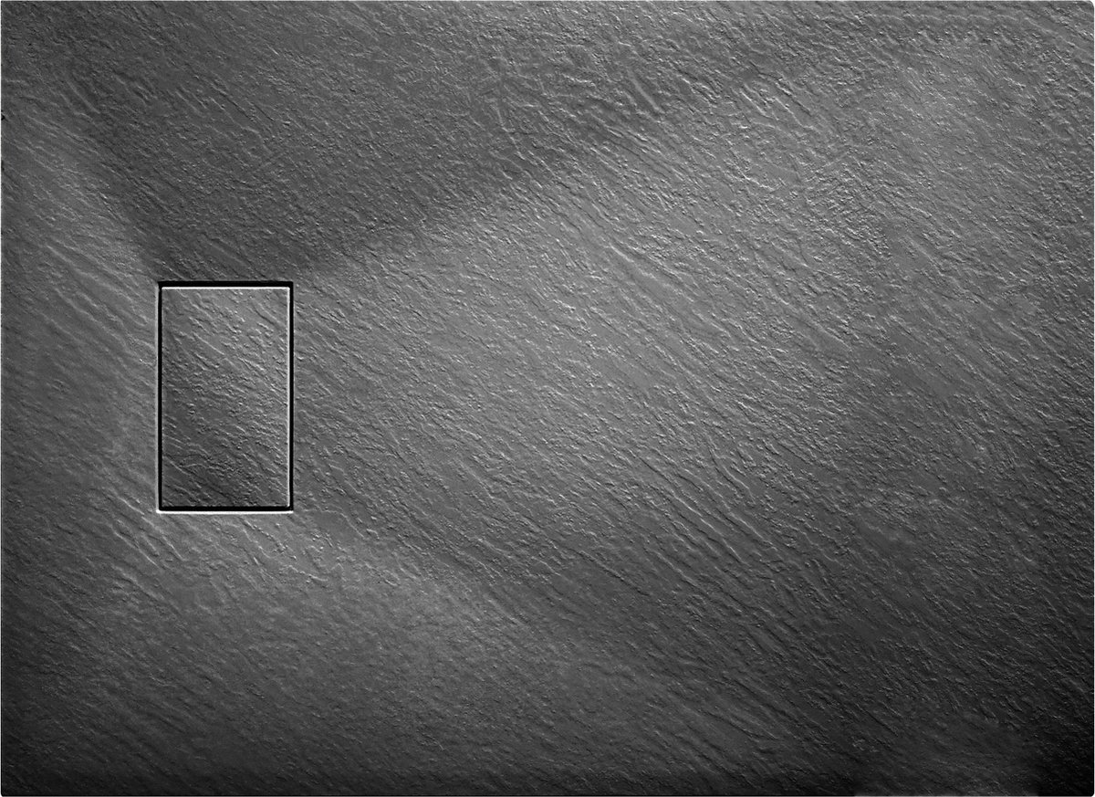 Mawialux douchebak - SMC leisteen - Mat zwart - 120x90cm - TR1290MZ