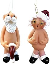 Décorations de Noël | Grand-père grand-mère cadeau | Père Noël nu et Père Noël nu | décoration de Noël | Cadeau